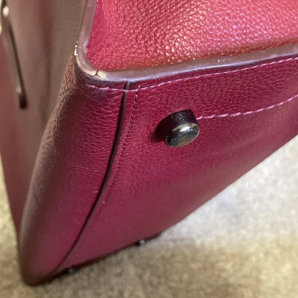 Coach structured leather